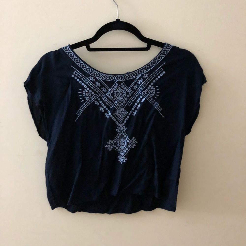 Light blue and dark blue crop top from forever 21